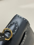 HERMES LIMITED EDITION KELLY 25 MISS YOU SELLIER UN POINT SUR DEUX NOIR BLACK MONSIEUR GOLD HARDWARE