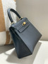 HERMES LIMITED EDITION KELLY 25 MISS YOU SELLIER UN POINT SUR DEUX NOIR BLACK MONSIEUR GOLD HARDWARE