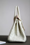 Hermes Craie Birkin Bag 25cm KK Ostrich Leather Palladium Hardware