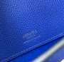  HERMES KELLY CUT CLUTCH BAG BLUE ELECTIRC EPSOM PALLADIUM HARDWARE