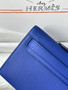  HERMES KELLY CUT CLUTCH BAG BLUE ELECTIRC EPSOM PALLADIUM HARDWARE