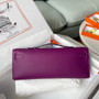 HERMES KELLY CUT CLUTCH BAG P9 ANEMONE EPSOM GOLD HARDWARE