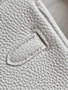 Hermes White Birkin 25 cm Togo Gold Hardware