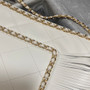  CHANEL SMALL TOTE WITH TASSEL WHITE
