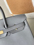  Hermes 8F Gris Etain Birkin 35 Swift GHW