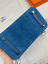 HERMES LIMITED EDITION BLEU THALASSA GRIZZLY BIRKIN 25 WITH PERMABRASS HARDWARE