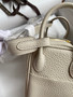 Hermes Mini Lindy 20cm Bag Craie Togo Gold Hardware 