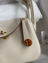 Hermes Mini Lindy 20cm Bag Craie Togo Gold Hardware 