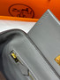 Hermès Mini 24/24 – 21 Bag 8F Etain Evergrain/Swift leather with Gold Hardware