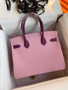 Hermès Mauve Sylvestre/Anemone Birkin 30 cm Epsom Leather Palladium Hardware 