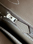 HERMES Special Order BIRKIN 30 Bag Etoupe/ Black Chevre Palladium hardware