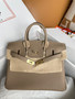 Hermes Biscuit  Birkin 25cm Togo Gold Hardware