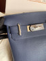  Hermes Kelly HAC A Dos Bag Blue Nuit  Togo Leather Palladium Hardware 2022