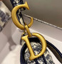 Christina Dior SADDLE BAG Blue Toile de Jouy Embroidery Christina Dior SADDLE BAG Blue Toile de Jouy Embroidery