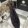 Chanel MAXI BLACK DENIM HOBO BAG