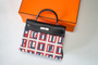 HERMES KELLY 28 TOILE DE CAMP LETTRE AU CARRE