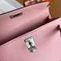 Hermès 3Q Sakura Mini Kelly II Chevre  Mysore Leather Palladium  hardware Hermès 3Q Sakura Mini Kelly II Chevre  Mysore Leather Palladium  hardware