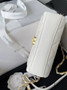 Chanel Diamanté & Gold Metal MINI FLAP BAG 2022 WHITE