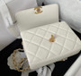 Chanel Diamanté & Gold Metal MINI FLAP BAG 2022 WHITE