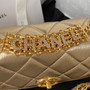 Chanel Diamanté & Gold Metal MINI FLAP BAG 2022 GOLD