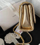 Chanel Diamanté & Gold Metal MINI FLAP BAG 2022 GOLD