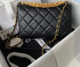Chanel Diamanté & Gold Metal SMALL FLAP BAG 2022 BLACK