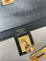 Hermès Kelly Sellier 25 Toile and Swift Gold Hardware