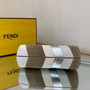 Fendi First Small Leather bag with silver and light brown inlay