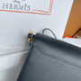  Hermes Noir Togo Gold Hardware Roulis Mini 18/19 Handbag