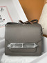  Hermes Etain Togo Palladium Hardware Roulis Mini 18/19 Handbag