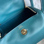 Hermes Mini Lindy 20cm Bag Vert Bosphore Epsom Leather Gold  Hardware