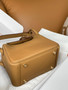 Hermes Mini Lindy 20cm Bag Biscuit Togo Leather Gold  Hardware