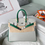 Hermes Birkin 25 Gris Perle/Green Chevre Myzore Goatskin Palladium Hardware