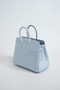  Hermes Mini Shadow Birkin 25 Bag Blue  Zephyr Evercalf Limited Edition