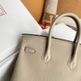  Hermes  Gris Tourterelle  Birkin 25cm Togo Gold Hardware