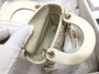 Christine Dior MICRO LADY DIOR BAG White Cannage Lambskin with Pearl Christine Dior MICRO LADY DIOR BAG White Cannage Lambskin with Pearl