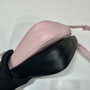Prada Triangle leather shoulder bag Pink/Black 