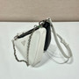 Prada Triangle leather shoulder bag White/Black