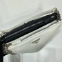  Prada Triangle leather shoulder bag White/Black 