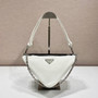 Prada Triangle leather shoulder bag White/Black