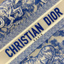 CHRISTIAN DIOR MEDIUM DIOR BOOK TOTE Fluorescent Blue Toile de Jouy Reverse Embroidery 