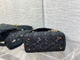 Christian Dior MEDIUM LADY D-LITE BAG Natural Embroidery with Macramé Effect  Black