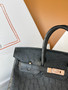 Hermes Black Birkin Bag 25cm KK Ostrich Leather Gold Hardware