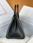 Hermes Black Birkin Bag 25cm KK Ostrich Leather Gold Hardware