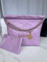 CHANEL 22 LARGE HANDBAG PURPLE 