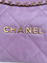 CHANEL 22 LARGE HANDBAG PURPLE 