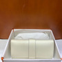 HERMES 23cm Craie Swift Leather Gold Plated Medor Clutch Bag