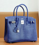 Hermes Matte Blue Electric Prosperous  crocodile  Birkin bag with 18-karat white gold and diamond Hermes Matte Blue Electric Prosperous  crocodile  Birkin bag with 18-karat white gold and diamond