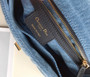 Christian Dior SMALL DIOR CARO BAG Blue Macrocannage Linen Christian Dior SMALL DIOR CARO BAG Blue Macrocannage Linen
