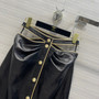 Chanel Spring-Summer 2022 Crumpled Calfskin Skirt